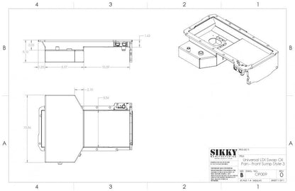 Sikky Toyota 86 / FRS LS Swap Front Sump Oil Pan